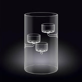 Wilmax Teelichthalter aus Glas für 3 Teelichter, 20 cm – WL-888906/A